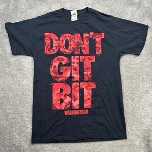 The Walking Dead "Don't Git Bit" Graphic Tee Shirt Size Medium Y2K Vintage 2000s